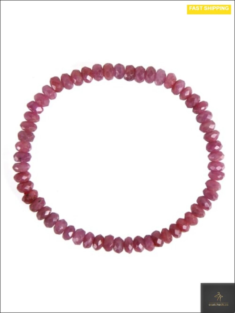 Natural Ruby Bracelet, Unoptimized Unburned Genuine Gemstone, 7 Inch Stretch